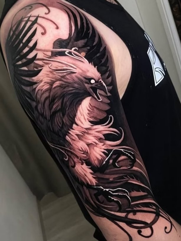 Phoenix Realism Tattoo London | Straight Lines Tattoo