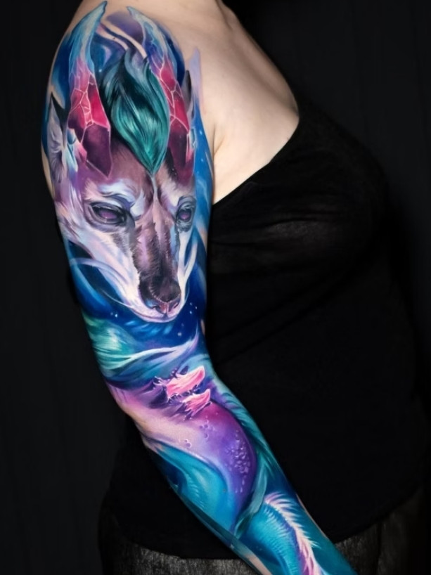 Realistic Snow Dragon Tattoo Essex | Straight Lines Tattoo
